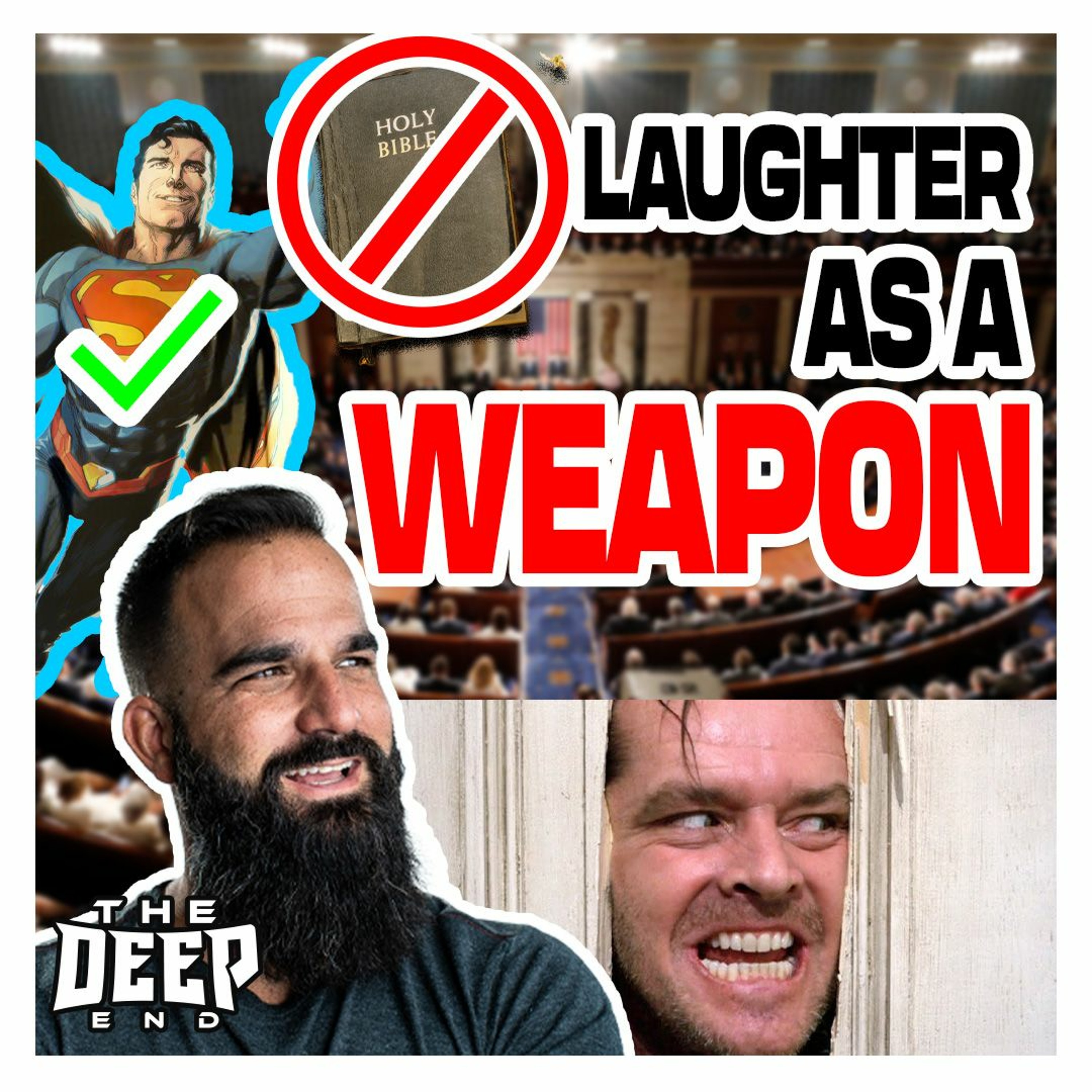 Avoiding peer pressure in 2023, laughter as a weapon and congress ditches the Bible for superman episode artwork